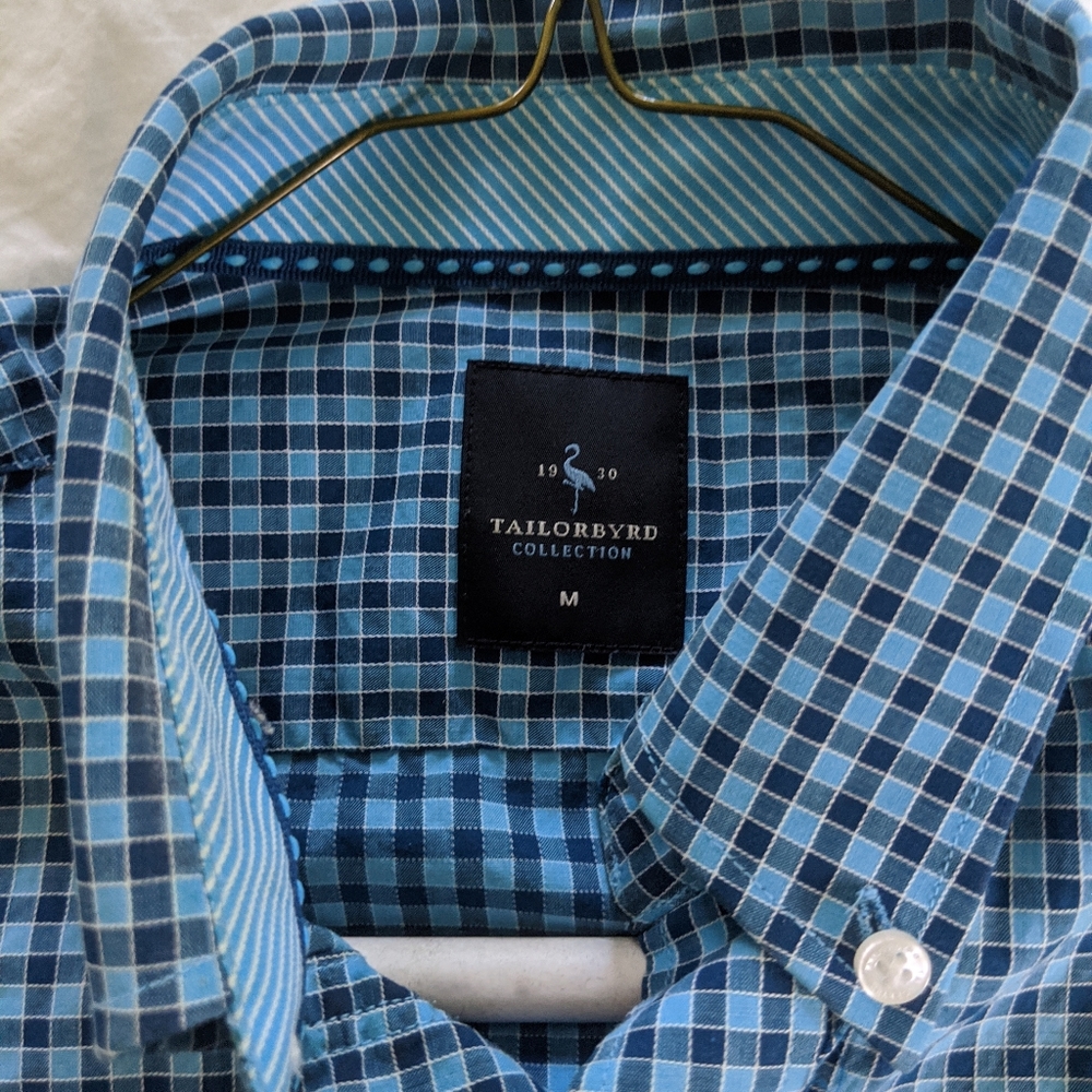 Tailorbyrd Collection Blue Check Button Down - image 2